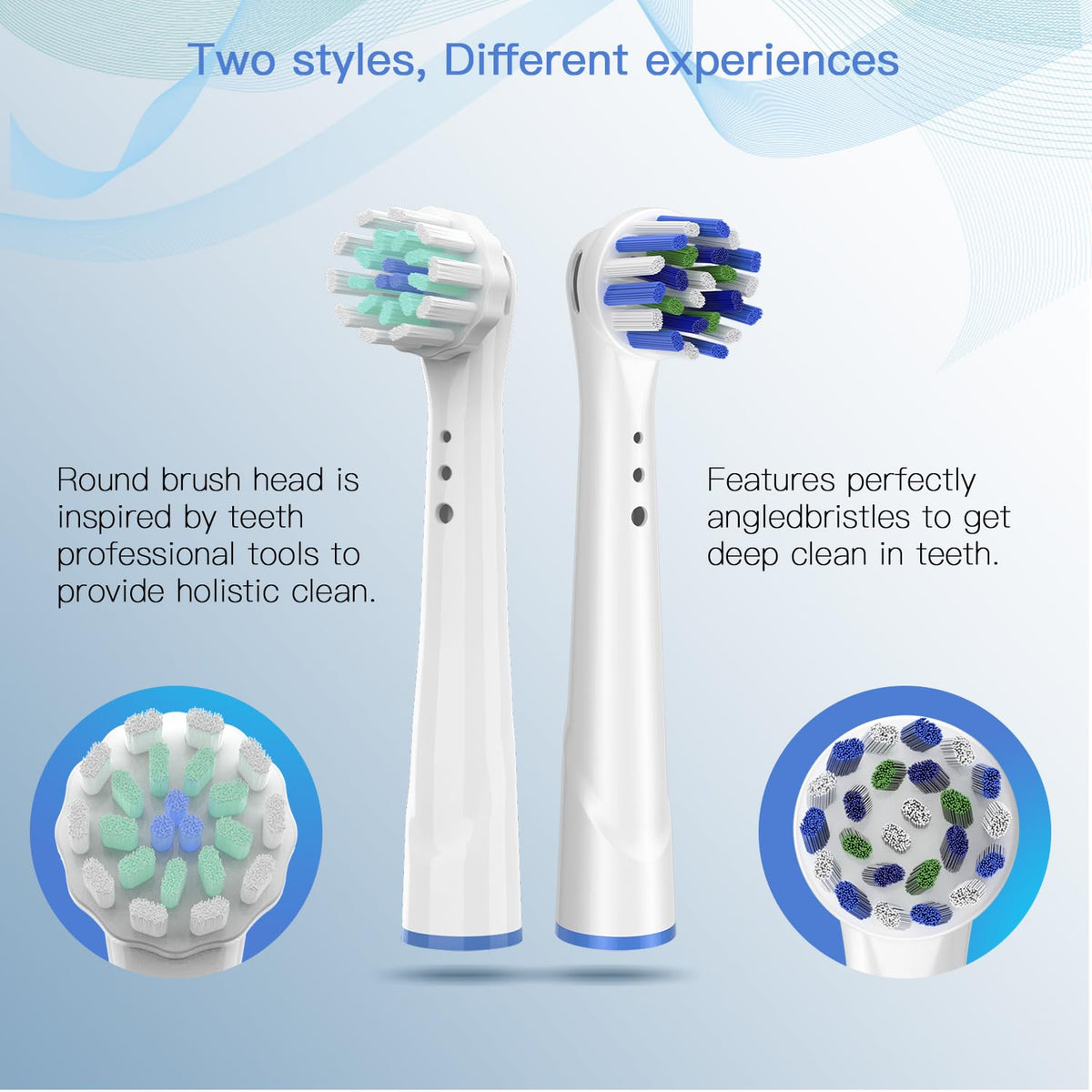 Replacement Toothbrush Heads for Oral B Braun, 8 Pack Professional Electric Toothbrush Heads, Precision Clean Brush Heads Refill Compatible with Oral-B 7000/Pro 1000/9600/ 5000/3000/8000 (8pack)