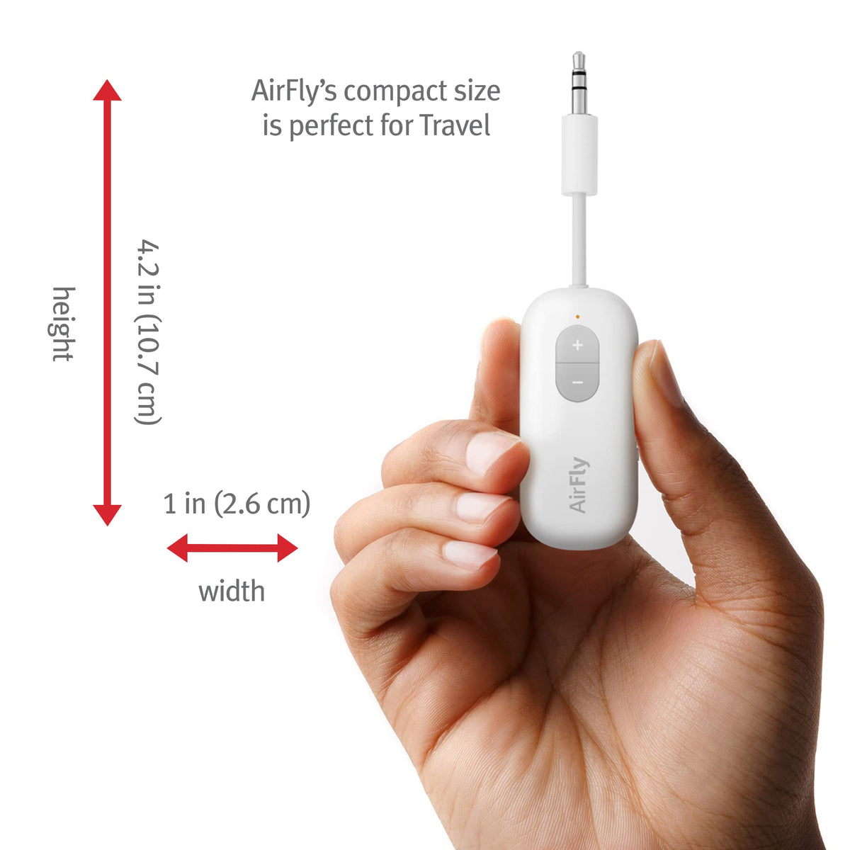 Twelve South AirFly SE | Bluetooth Wireless Audio Transmitter Adapter for AirPods/Headphones, 20+ Hr Battery, Works with 3.5mm aux Jacks on Airplanes, TVs, Gym Equipment, and Travel