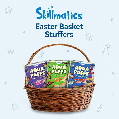 Skillmatics Aqua Puffs - 3D Art Kit, Princesses & Unicorns, Easter Basket Stuffers, Mess-Free Paint by Number Craft, DIY & Inflate Activity, Creative Gift for Girls & Boys Ages 4, 5, 6, 7, 8, 9, 10