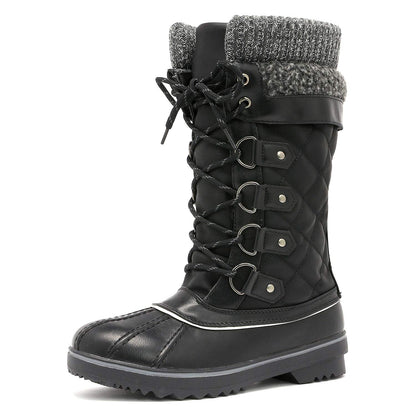 DREAM PAIRS Women's Mid-Calf Waterproof Winter Snow Boots MONTE_02,Size 11,Black,MONTE_02