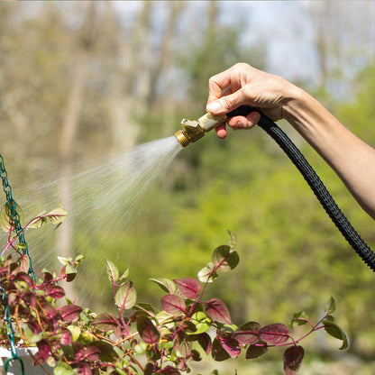 Flexi Hose Lightweight Expandable Garden Hose, 75FT -Retractable Garden Hose, Water Hose - No-Kink Flexibility, 3/4 Inch Solid Brass Fittings and Double Latex Core