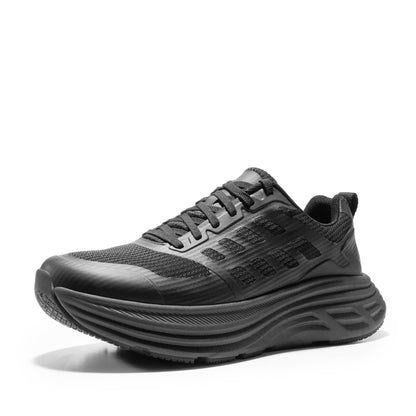 NORTIV 8 Women's Walking Shoes Cushion Running Tennis Shoes ActiveFloat Non-Slip Comfortable Breathable Workout Gym Sports Athletic Fashion Sneakers,Size 7.5,All Black,SNWS245W