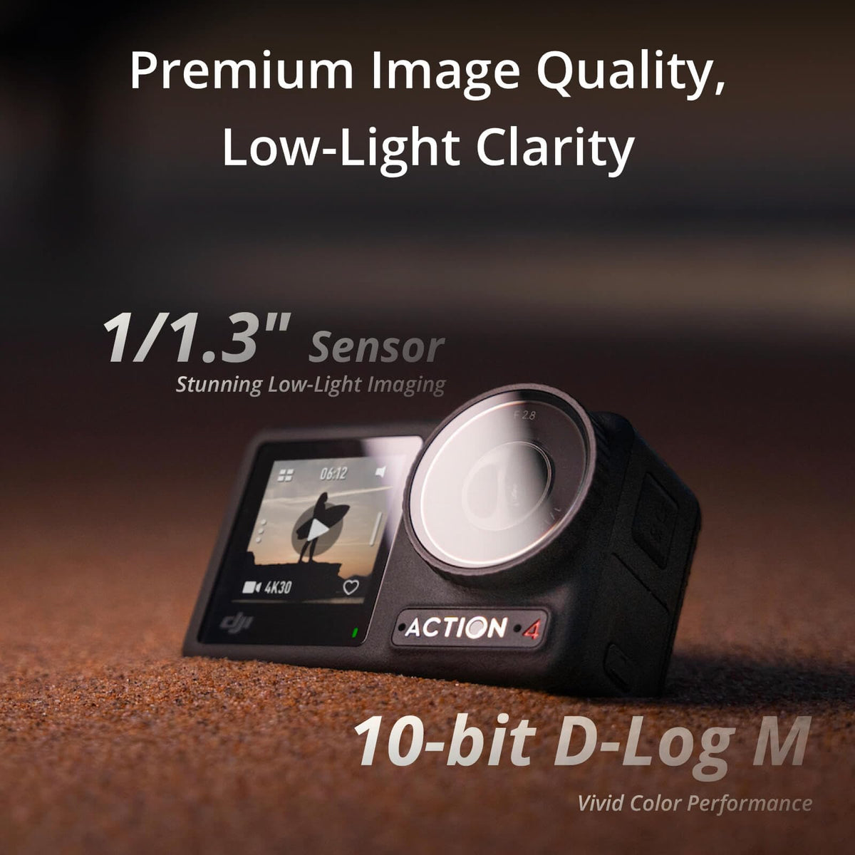 DJI Osmo Action 4 Essential Combo, 4K/120fps Waterproof Action Camera with a 1/1.3-Inch Sensor, Stunning Low-Light Imaging,10-bit & D-Log M Color Performance, Long-Lasting 160 Mins, Outdoor Camera
