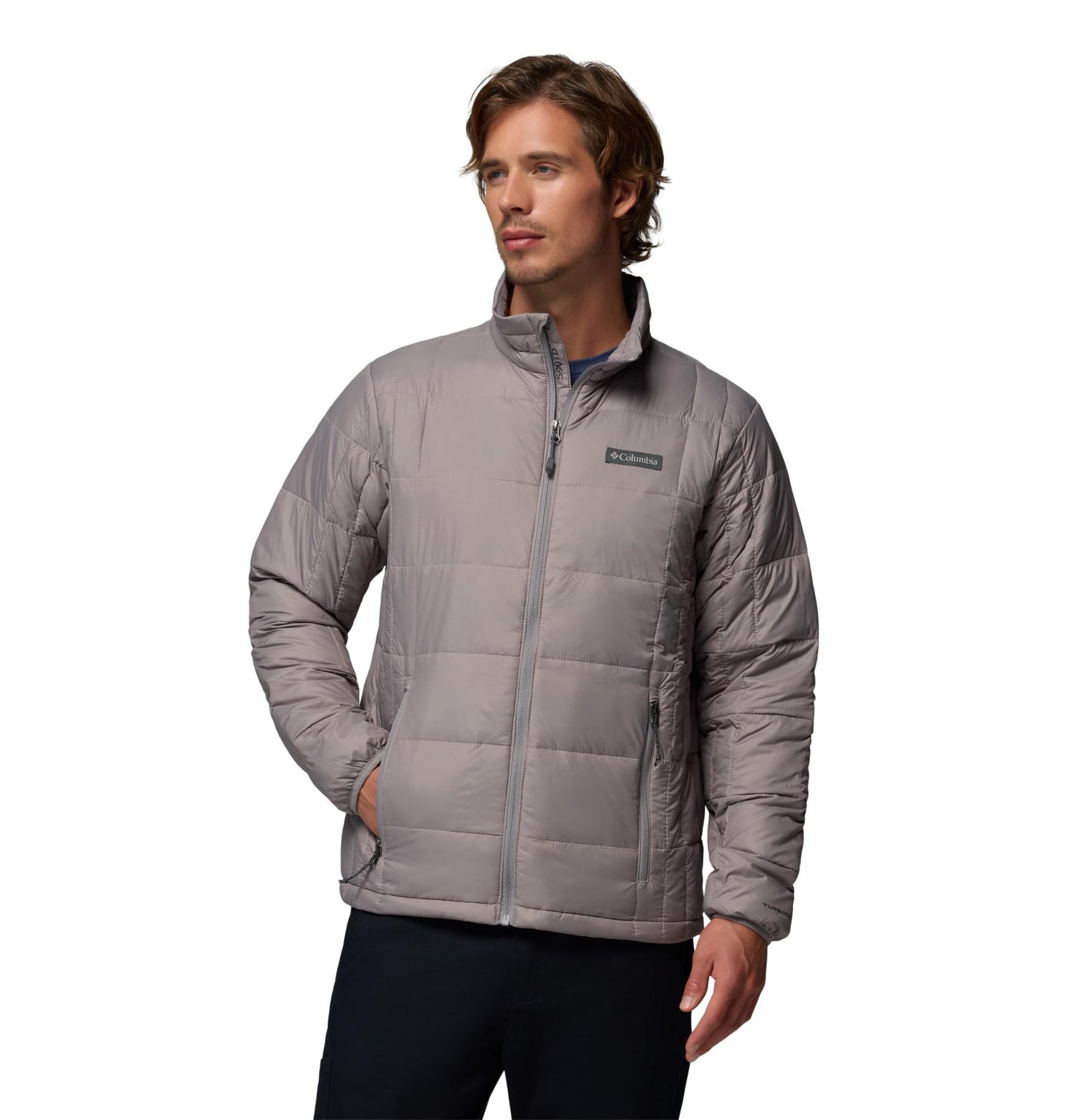 Columbia Men's Voodoo Falls 590 Turbodown II Jacket, Light Grey, Medium