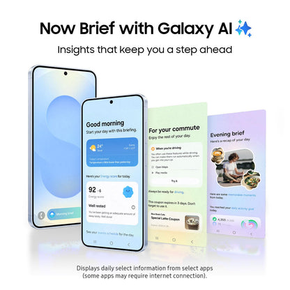 Samsung Galaxy S25 Cell Phone, 128GB Smartphone, Unlocked Android, AI Night Mode Camera, Snapdragon 8 Elite Fast Processor, ProScaler Display, 4000mAh Battery, 2025, US 1 Yr Warranty, Silver Shadow