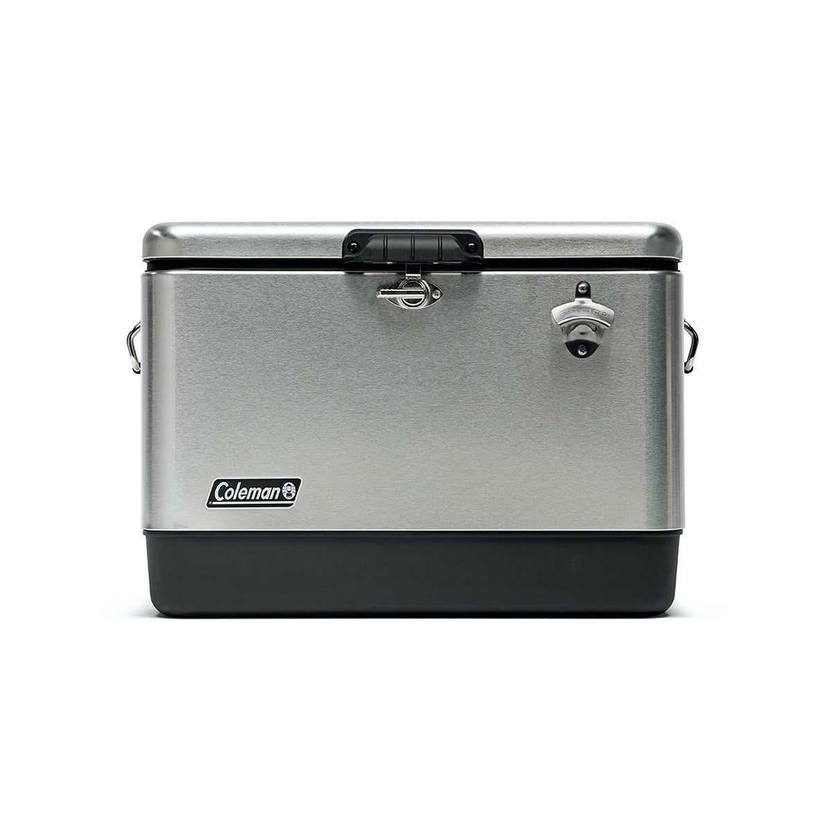 Coleman Reunion Premium Insulated Portable Cooler, Leak-Resistant 54qt Steel Belted Cooler with Heavy-Duty Latch, Handles, Drain & Bottle Opener, Great for Camping, Tailgating, Beach, Picnic, & More