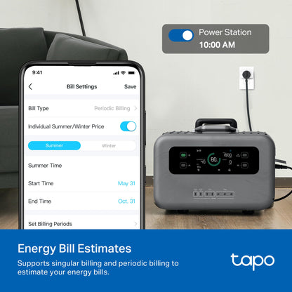 TP-Link Tapo Smart Plug Mini, Matter Compatible, Compatible with Alexa, Google Home & Samsung SmartThings, Energy Monitoring, 15A, UL Certified, 2.4G Wi-Fi Only, Tapo P110M(4-Pack)