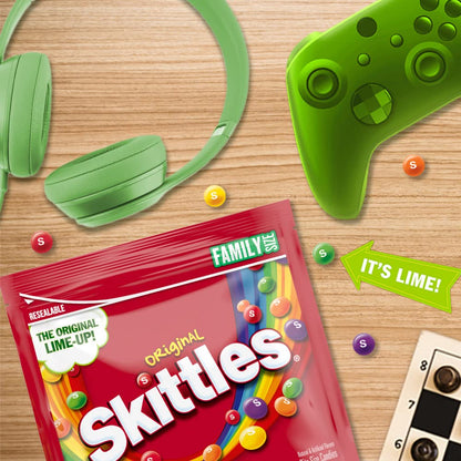 SKITTLES Original Chewy Candy Bulk Pack, Family Size Candy Bags, 27.5 oz Bag (Pack of 6) Bulk Bags, Box