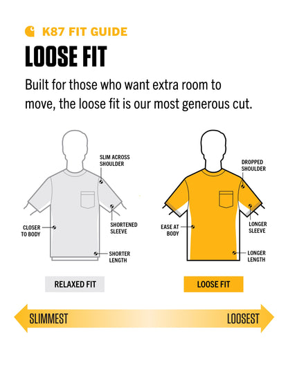 Carhartt Men's Loose Fit Heavyweight Short-Sleeve Pocket T-Shirt (Also Available in Big & Tall), Black, Large