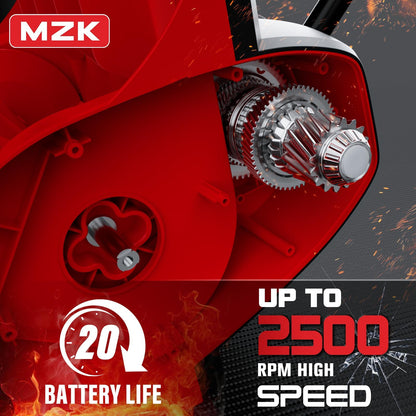 MZK Cordless Snow Shovel, 20V 13-Inch Battery Powered Snow Thrower, Battery Snow Blower with Directional Plate & Adjustable Front Handle(2 * 4.0Ah Li-ion Battery & Fast Charger Included), SS13D12