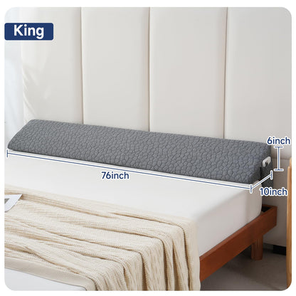 King Size Bed Wedge Pillow Headboard Pillow Mattress Wedge Bed Gap Filler Long Pillow for Bed Triangle Pillow Bolster Pillow Close The Gap (0-7") Between Headboard and Mattress (76"x10"x6")