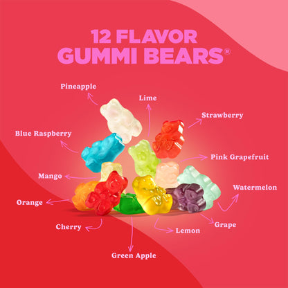 Albanese Candy, 12 Flavor Gummi Bears, 5 Pound Bag