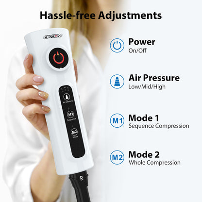 CINCOM Leg Massager for Circulation and Pain Relief, Air Compression Calf Foot Massagers Helpful for Relaxation, Gifts for Mom and Dad (with 2 Extensions)