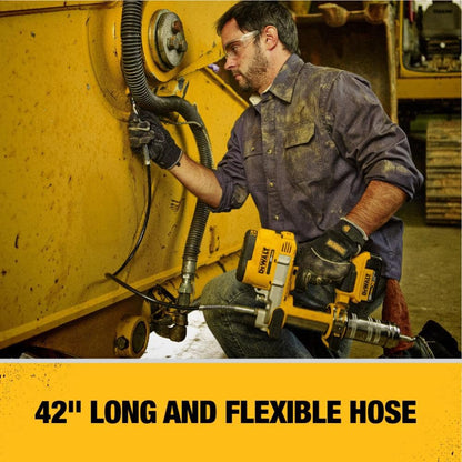 DEWALT Grease Gun Kit 20V MAX with Battery and Charger Cordless Grease Gun, 42” Hose, 10,000 PSI, Variable Speed Triggers (DCGG571M1)