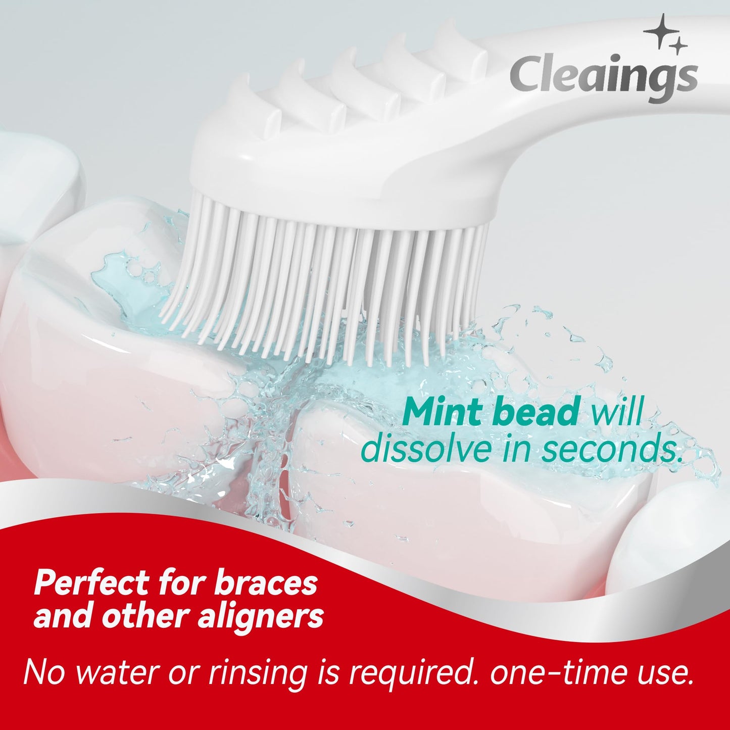 cleaings® Mini Brushes-Disposable Toothbrushes with Toothpaste and Pick for Work or Travel, 24 Count (Mint Flavor（Pack of 1）)