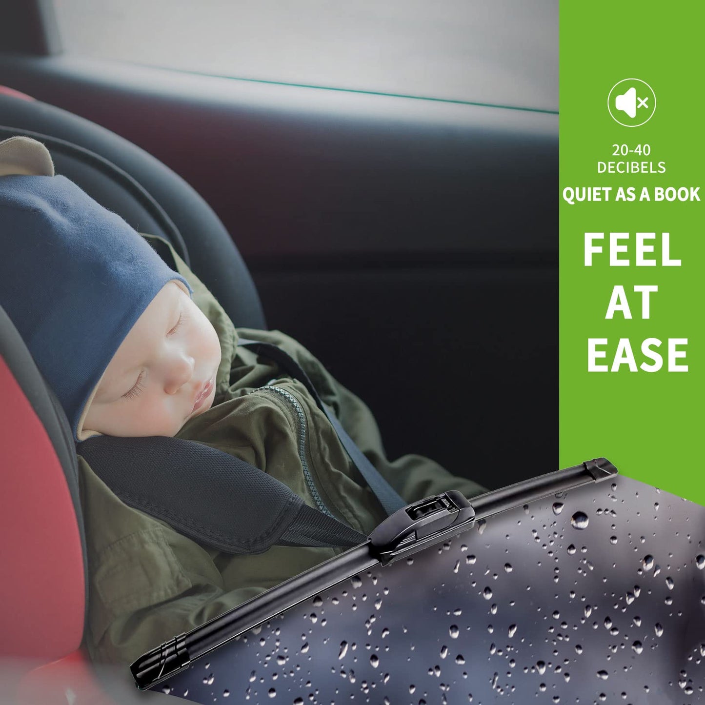 OEM QUALITY 22" + 22" PARRATI Premium All-Season Windshield Wiper Blades (Set of 2)