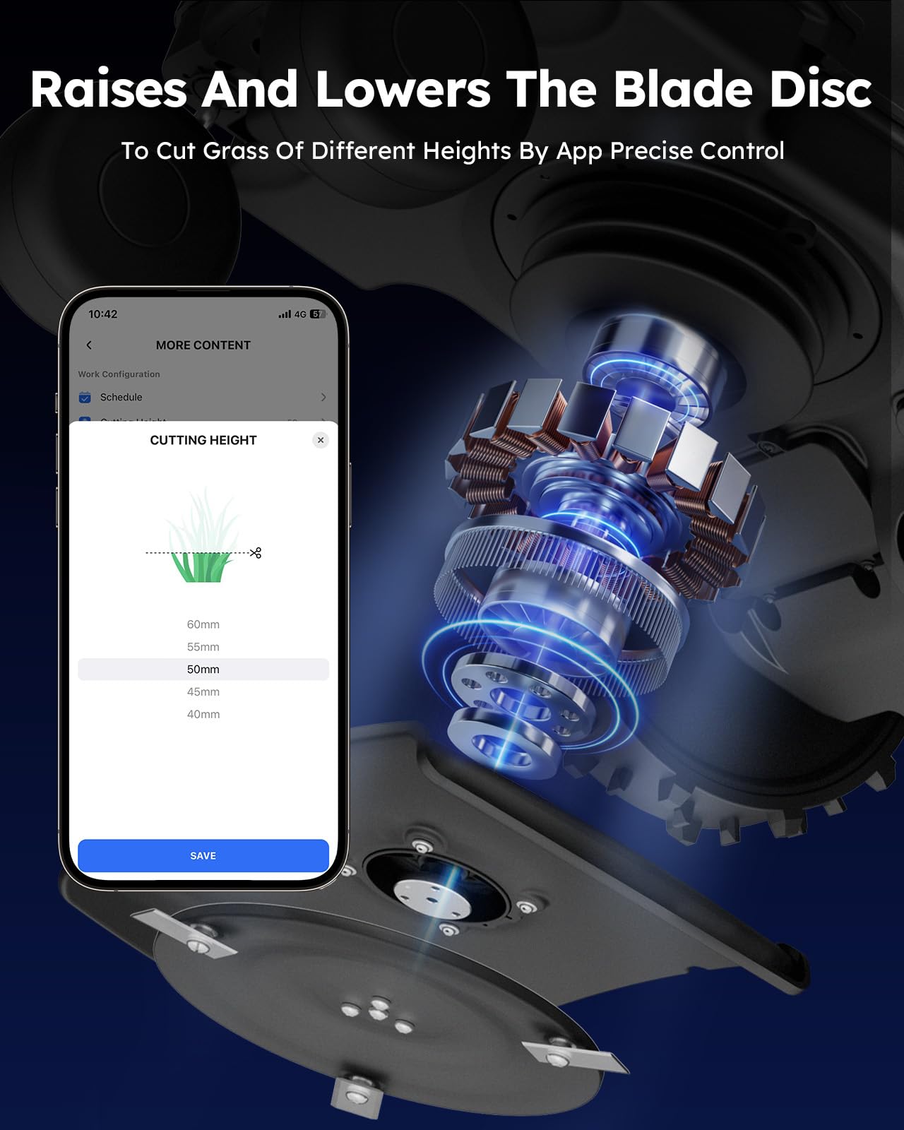 Robot Lawn Mower with Max 180m Stable Boundary Wire for 1/4 Acre - 300% Higher Efficiency of Grid-Shaped Mowing Path, Automatic Robotic Lawn Mowers with Auto Mapping & Recharge, ANTHBOT Pion1000