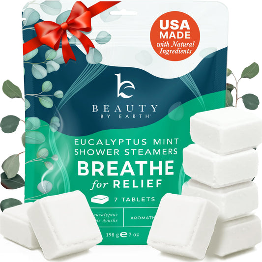 Shower Steamers Aromatherapy - USA Made with Natural Ingredients & Eucalyptus Essential Oil, Mothers Day Gifts, Large Shower Bombs, Relaxation Spa Gifts for Women & Men, Self Care Gifts for Mom