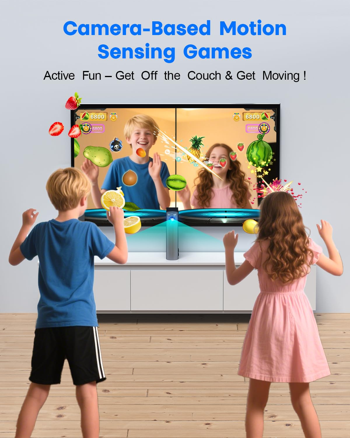 MetFut AR Motion Gaming Console - Plug & Play Video Game System for Kids & Families. Great for Indoor Physical Play, Interactive Family Fun, Game Nights, Playtime and Playdates