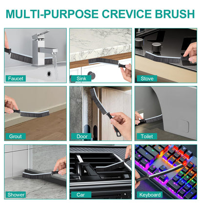 Crevice Cleaning Brush, Hard Bristle Brush for Cleaning, Multifunctional Gap Cleaning Brush Tool, Household Cleaning Tools for Kitchen, Bathroom, Toilet, Sink, Bathtub (5PCS)