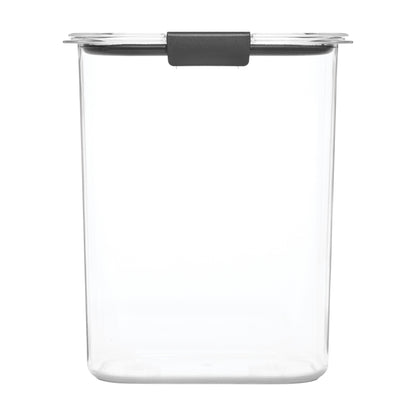 Rubbermaid Brilliance 16-Cup Airtight Food Storage Container with Lid Clear/Grey - optimal for pantry organization flour sugar and food storage
