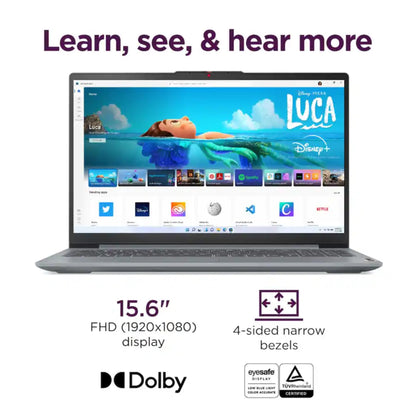 Lenovo IdeaPad 15.6" Laptop Computer - 20GB RAM - 1.2TB Storage - Intel Core | Microsoft Office 365 Included, 256GB SSD and 1TB Cloud Storage, Webcam, Windows 11 no Mouse | Essential Laptop