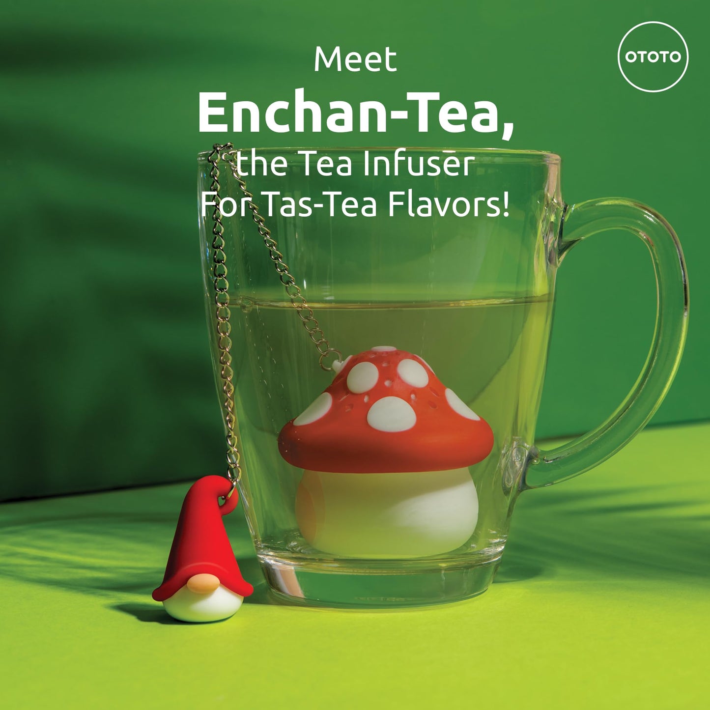 Cute Tea Strainers - Loose Leaf Tea Steeper, Tea Infuser for Loose Leaf Tea, Tea Diffusers, Tea Accessories, Mushroom Gifts, Cute Kitchen Accessories, White Elephant Gifts, (Gnomeo, Gnome)