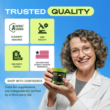 Cata-Kor Liposomal NAD Supplement with Resveratrol – NMN Supplement Alternative – Third-Party Tested – 30-Day Supply – Advanced NAD+ Resveratrol