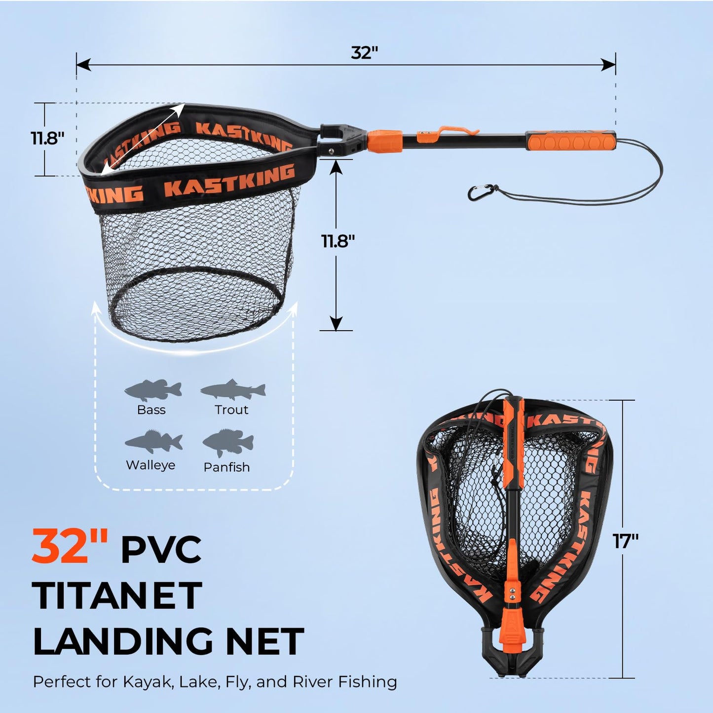KastKing Titanet Fishing PVC Net - 32" Full