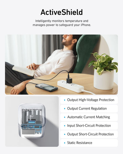 Anker USB C Charger Block 20W, 511 Charger (Nano Pro), PIQ 3.0 Compact Fast Charger for iPhone 16/16 Plus/16 Pro/16 Pro Max, 15 Series, Galaxy, Pixel 4/3, iPad (2 Pack & 2 Cable)