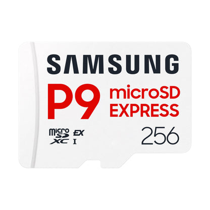Samsung P9 Express microSD Express Card, 256GB microSDXC Memory Card, Up to 800 MB/s, for Nintendo-Switch ™ 2, (MB MK256T/AM)