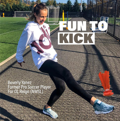 Kickit | The Original Birdie Soccer Trainer | Play Outdoors, Indoors or Backyard, Beach or Tailgate, All Ages Fun & Travel Friendly (Red)