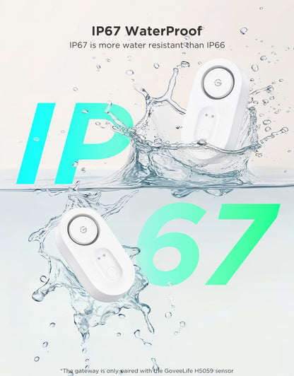GoveeLife Upgraded Smart Water Leak Detector 1s with 1804ft Ultra-Long Range, WiFi Water Sensor with SMS/Email/APP Push and Sound Alarm,5-Year Battery Life, 3 Pack, Suit for Home, Basement, Kitchen