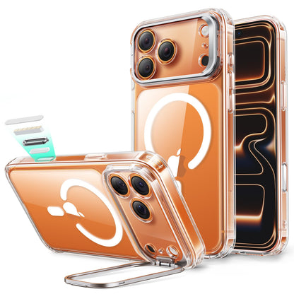 ESR for iPhone 17 Pro Max Case with Stash Stand, Camera Control Cover Compatible with MagSafe, Military-Grade Drop Protection Phone Case for iPhone 17 Pro Max, Scratch-Resistant Back Cover, Clear