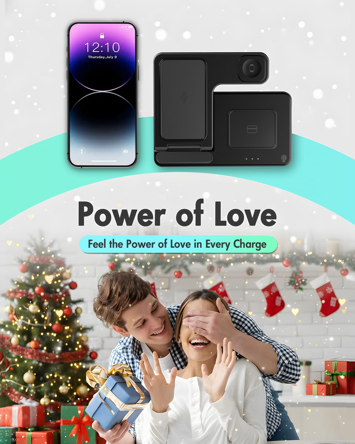 Wireless Charger iPhone Charging Station: 3 in 1 Charger Stand Multiple Devices for Apple - iPhone 17 16e 16 15 14 Pro Max 13 12 11 - Watch 10 9 8 7 6 5 4 3 2 SE and Ultra Series - Airpods 4 3 Pro