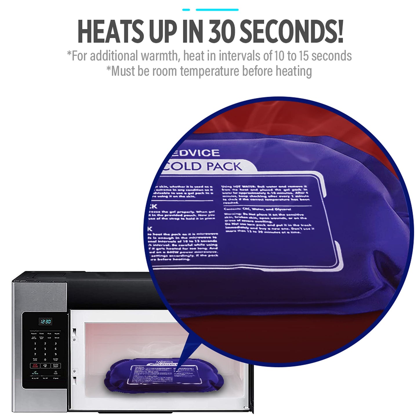 Reusable Hot and Cold Ice Packs for Injuries (3-Piece Set), Joint Pain, Muscle Soreness and Body Inflammation - Reusable Gel Wraps - Adjustable & Flexible for Knees, Back, Shoulders, Arms and Legs