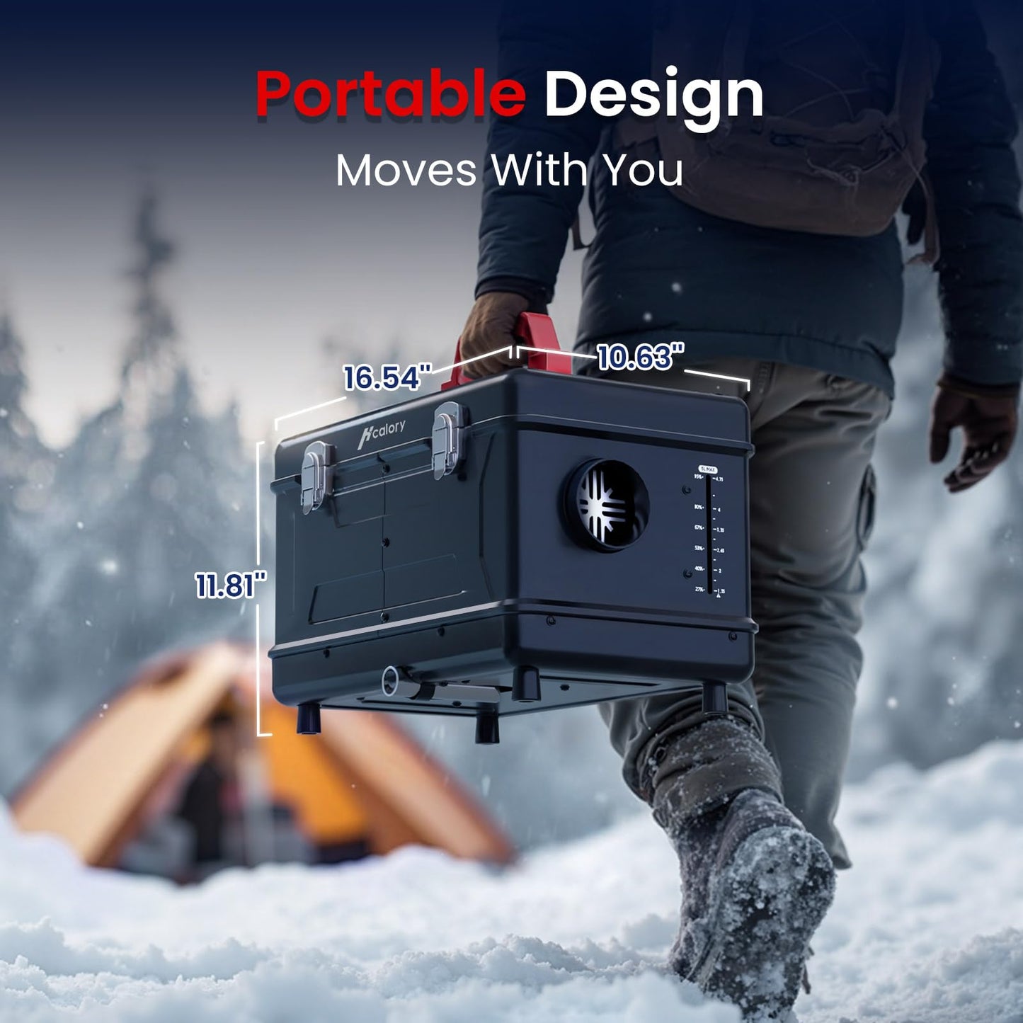 8KW Diesel Heater, 5L Toolbox Compact 2S Portable Diesel Air Heater 110V/12/24V All in One Fast Heating with App Control, Altitude Mode and no tick for RV Garage Camper 2025 Upgraded