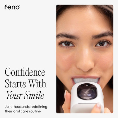 Feno Smartbrush Electric Toothbrush for Adults – AI-Powered Oscillating Toothbrush with App and Personalized Mouthpiece, 20-Second Deep Clean, Rechargeable, Includes 1 Bottle of Feno Foam Toothpaste