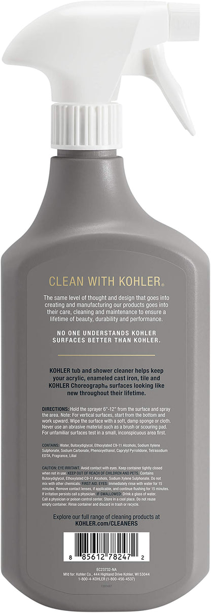 Kohler K-EC23732-NA Tub and Shower Cleaner, Bathroom Cleaner, 28 FL Oz