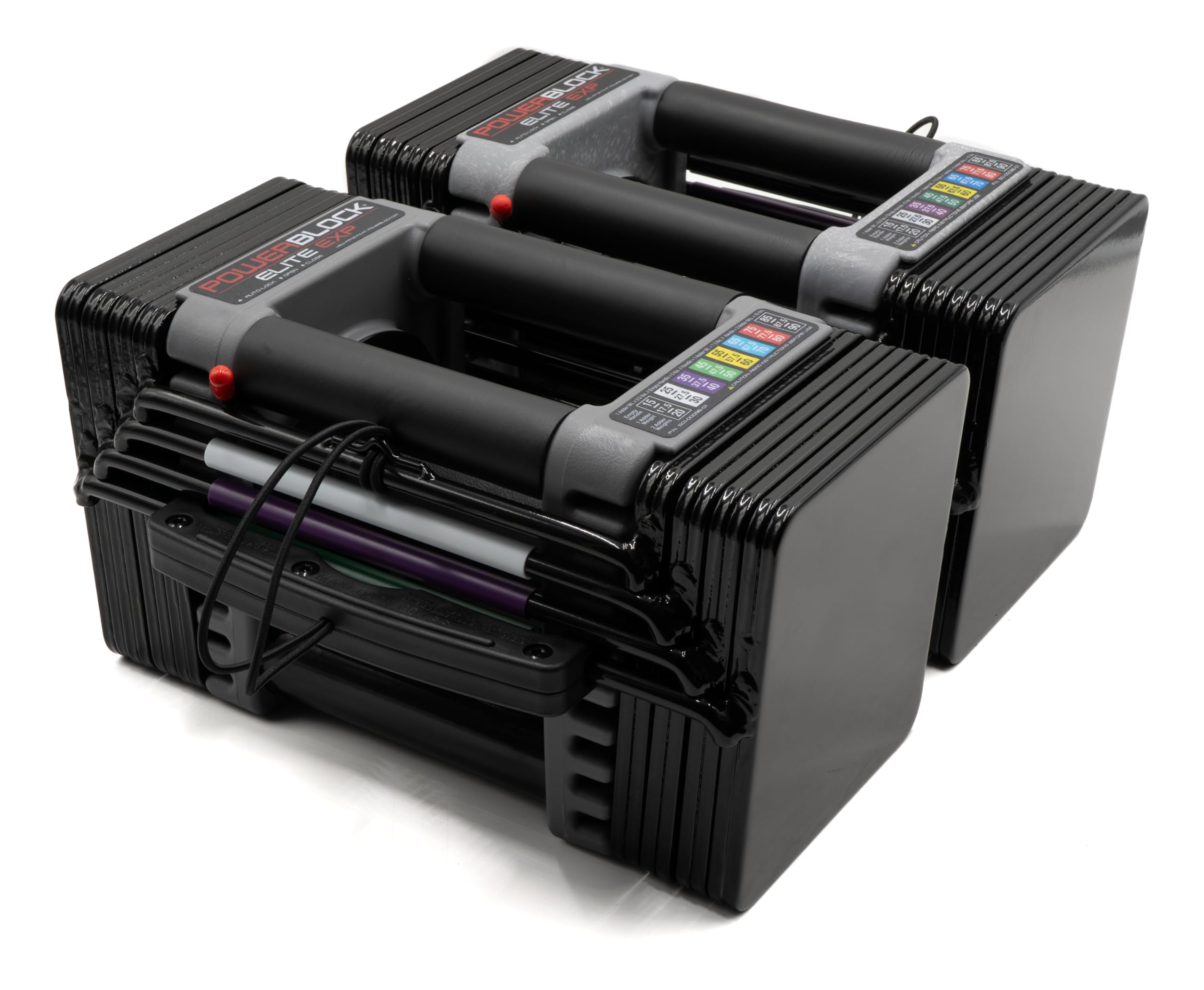 PowerBlock Elite EXP Adjustable Dumbbells, Sold in Pairs, Stage 1, 5-5 ...