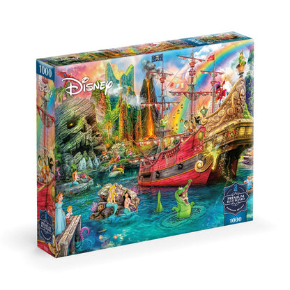 Ceaco - Sapphire Select - Disney - Aimee Stewart - Peter Pan Mermaid Lagoon -1000 Piece Jigsaw Puzzle – Challenging & Fun – Blue Core Puzzle Board – Giftable Display Box - Full Size Poster Included