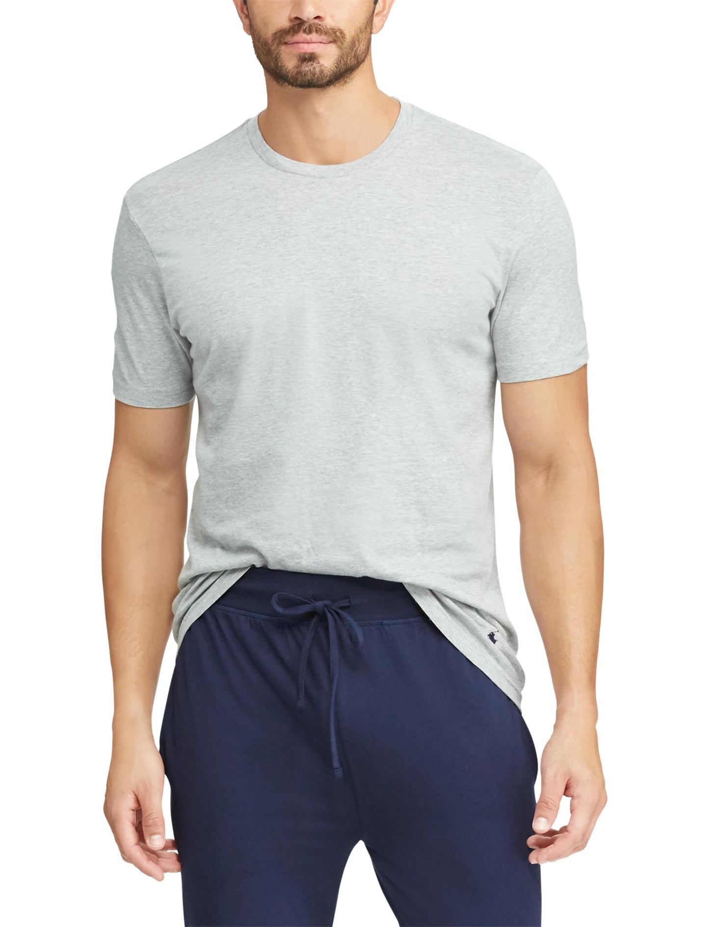 POLO RALPH LAUREN Classic Fit Undershirt w/Wicking 3-Pack Crews Andover Heather/Bali Blue/Cruise Navy MD