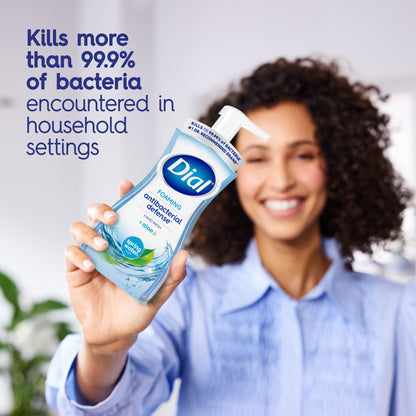 Dial Antibacterial Defense Foaming Hand Soap + Aloe, Spring Water Scent, 52 Fl Oz Hand Soap Refill, Dermatologist-Tested, Gentle on Skin