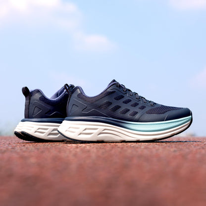 NORTIV 8 Women's Walking Shoes Cushion Running Tennis Shoes ActiveFloat Non-Slip Comfortable Breathable Workout Gym Sports Athletic Fashion Sneakers,Size 6,Blue,SNWS245W