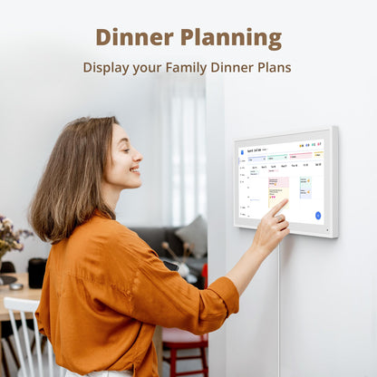 Dragon Touch 15.6" Digital Calendar Chore Chart – 1080P Full HD Interactive Touchscreen, Smart Family Planner, Hearth Display Digital Calendar Wall & Desk Mountable for Seamless Scheduling