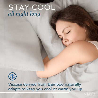 Hotel Sheets Direct 4 Piece Bed Sheet Set King, 100% Viscose Derived from Bamboo Sheets Set with 2 Pillowcases, Cooling & Breathable Luxury Bedding, Moisture-Wicking & Silky Soft Texture, Navy Blue