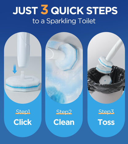 64 Count Toilet Wand Refills for Clorox Toilet Wand, 5X Cleaning Power Toilet Bowl Cleaners with Exclusive Formula, High-Density Disposable Toilet Brush Scrubber - No Falling Apart, Fresh Fragrance