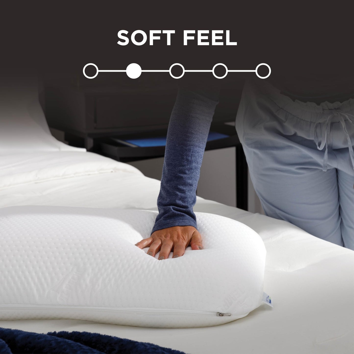 Tempur-Pedic Memory Foam Symphony Pillow Luxury Soft Feel, Standard, White