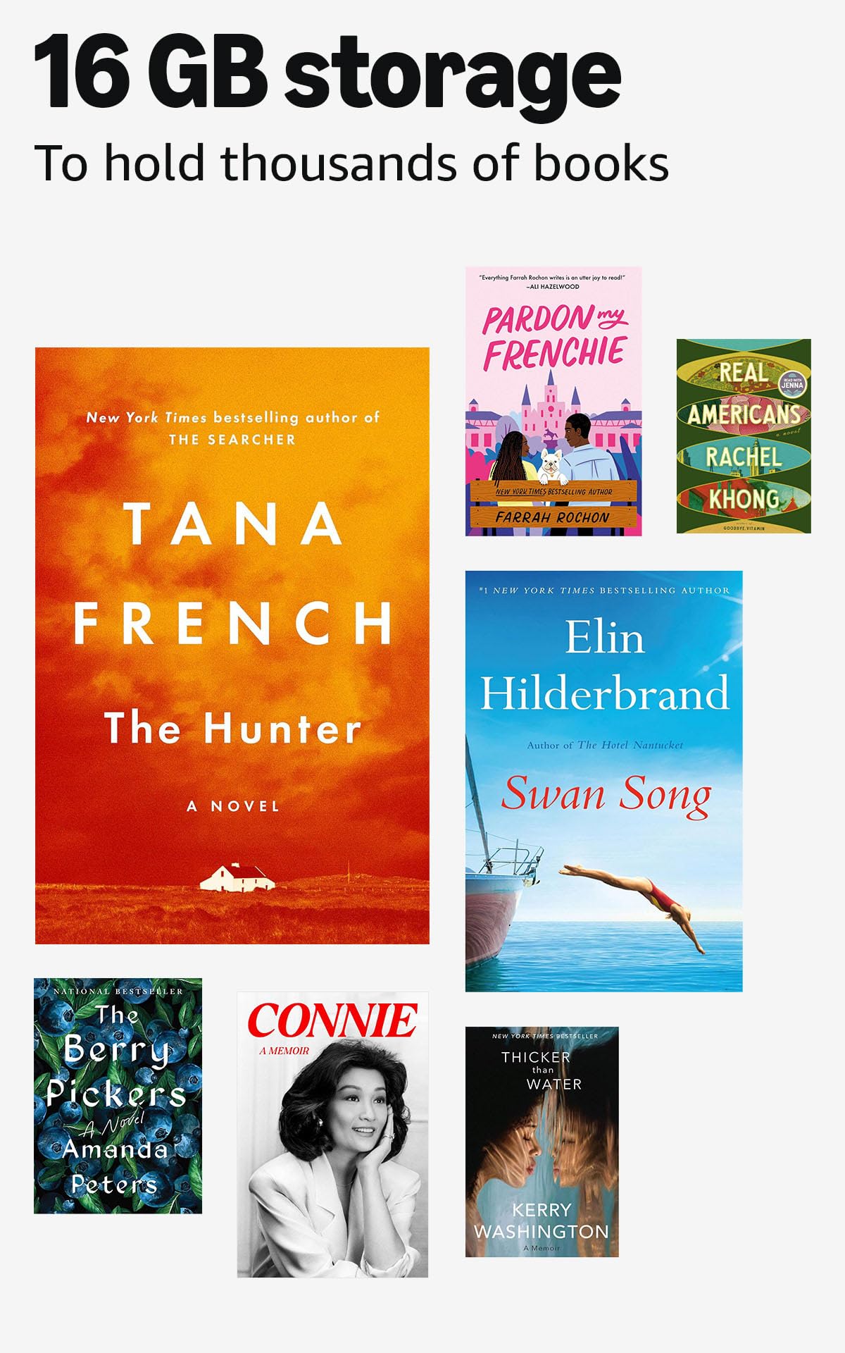 Amazon Kindle 16 GB (newest model) - Lightest and most compact Kindle, now with faster page turns, and higher contrast ratio, for an enhanced reading experience - Black