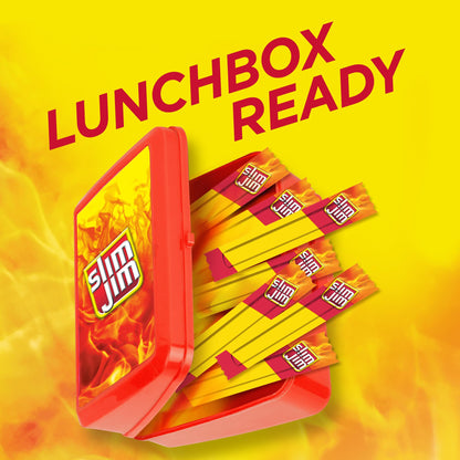 Slim Jim Smoked Meat Sticks, Original Flavor, 6g Protein Per Serving, Snack Size, Lunchbox Snack, 0.28 oz. (100 Count)